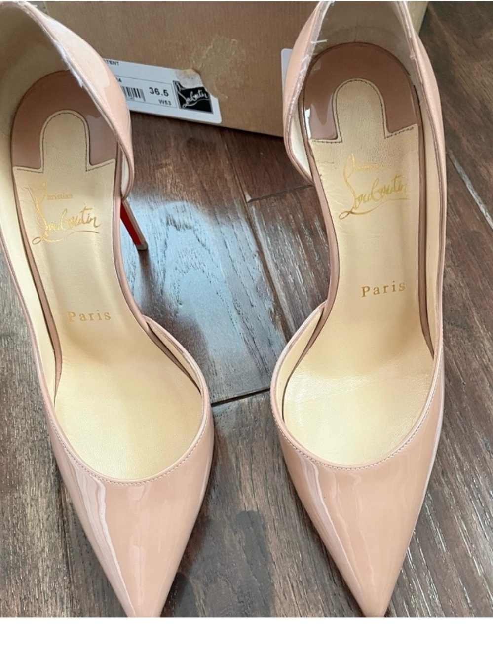 Neiman Marcus Blush Patent Leather Pointed-Toe Pumps